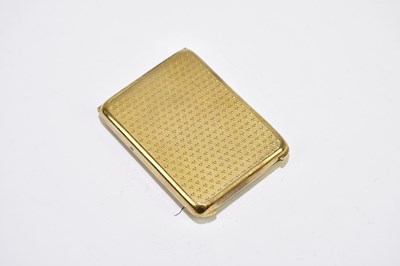 Lot 344 - A 9ct yellow gold engine turned matchbook...