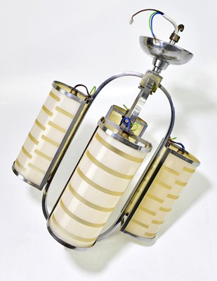 Lot 2319 - A decorative Art Deco chrome plated hanging...