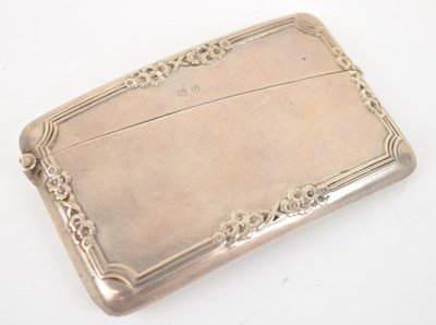 Lot 662 - A George V hallmarked silver card case of...