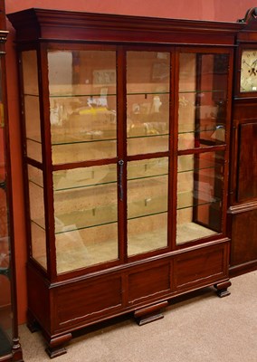Lot 2393 - A Victorian mahogany display cabinet with two...