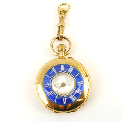 Lot 1152 - A 14ct gold ladies' demi-hunter fob watch, the...