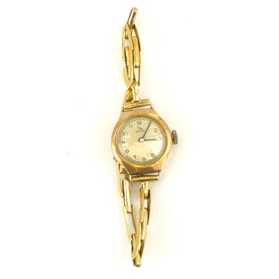 Lot 1165 - RECORD; a ladies' vintage 9ct gold wristwatch,...