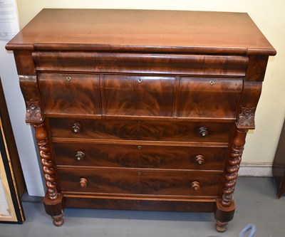 Lot 7 - A large Victorian mahogany Scotch type chest...