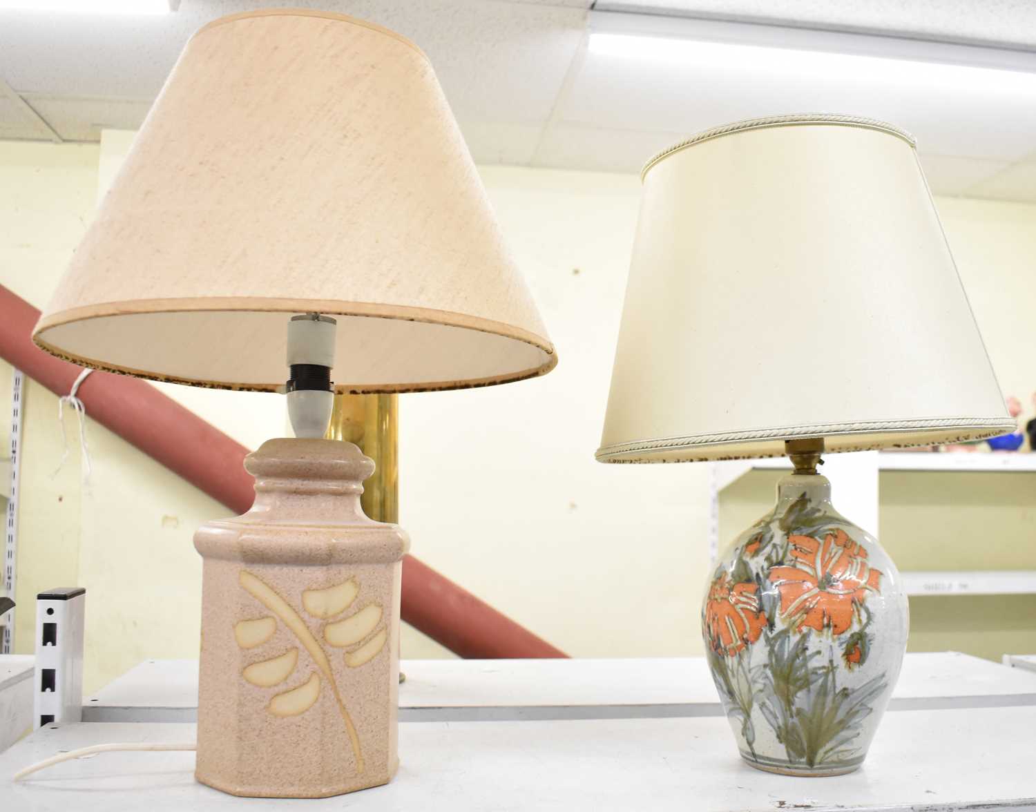 Lot 455 - COLIN KELLAM, TOTNES; a studio pottery lamp...