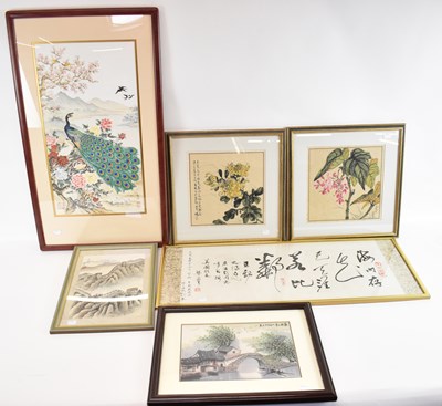 Lot 169 - A collection of six assorted Japanese...