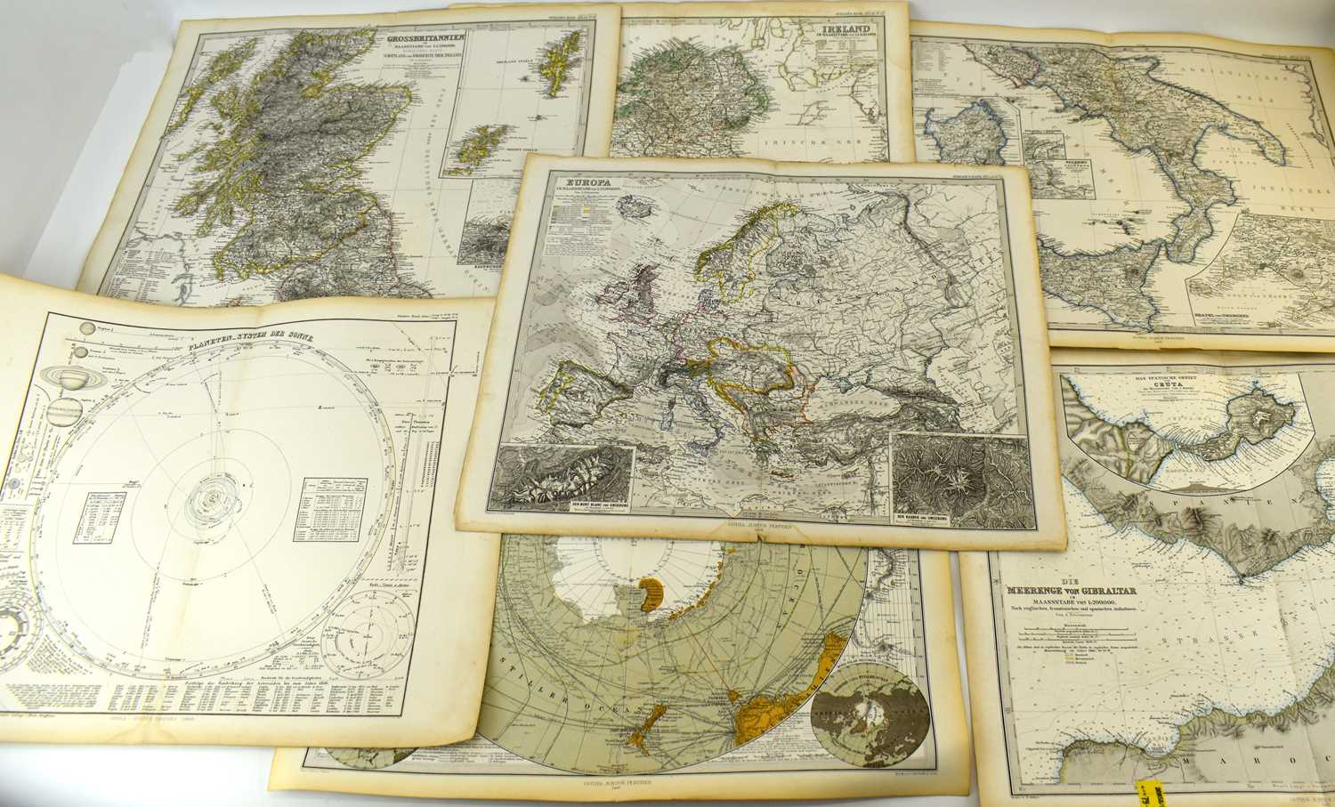 Lot 728 - Various 19th century maps, previously from