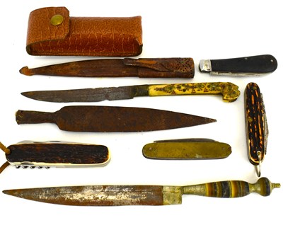 Lot 577 - Two 19th century Middle Eastern daggers, one...