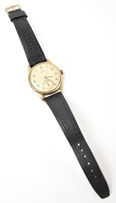 Lot 840 - OMEGA; a vintage 9ct gold gentleman's...