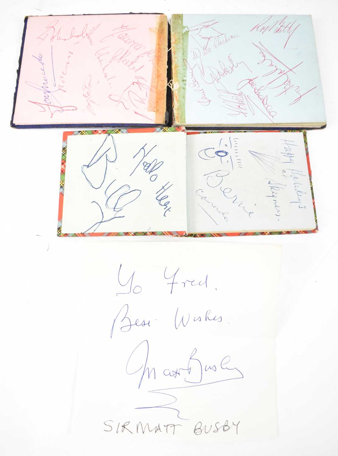 Lot 285 - Two autograph albums with various signatures...