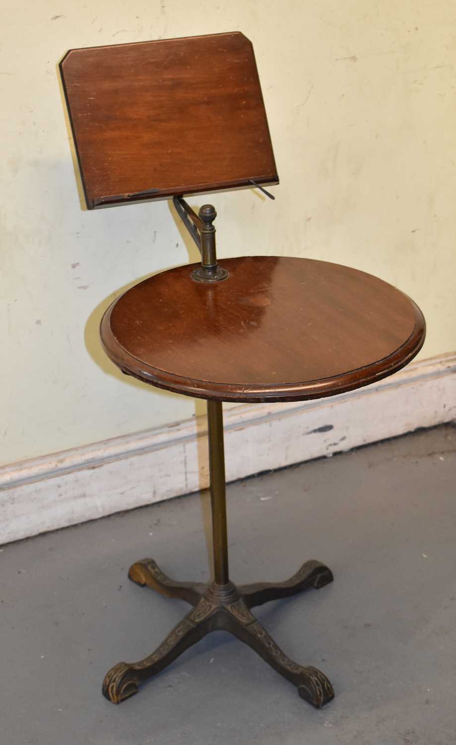 Lot 25 - A late Victorian adjustable reading table on