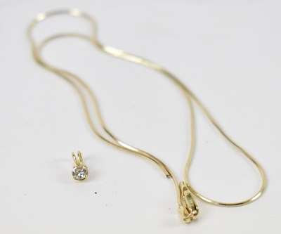 Lot 742 - An 18ct yellow gold diamond set pendant,...