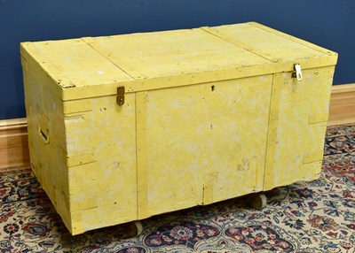 Lot 2448 - A painted strap bound rectangular military...