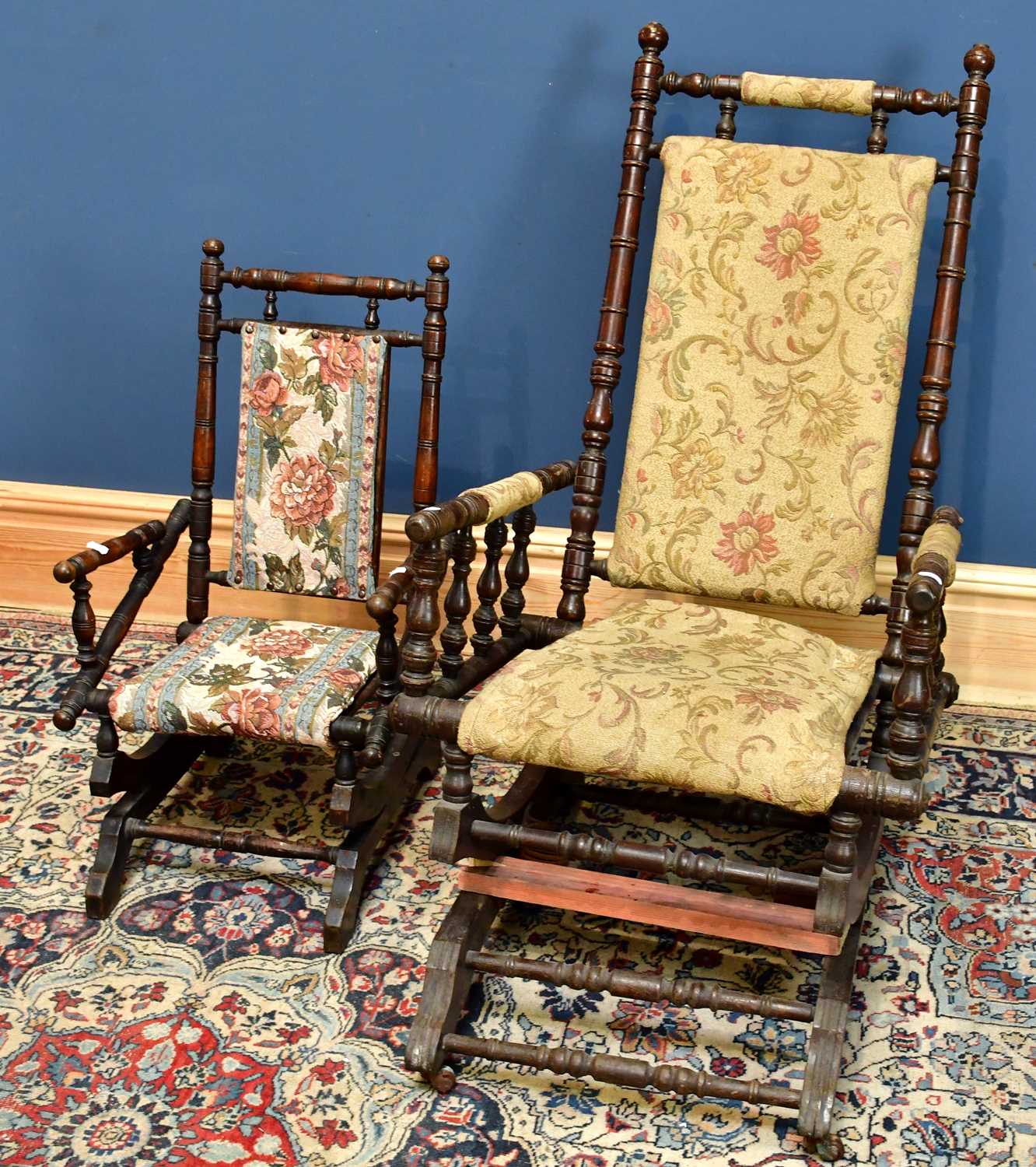 Lot 2449 - An early 20th century American rocking chair...