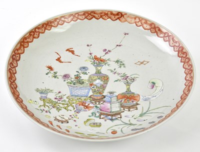 Lot 1013 - A 19th century Chinese Famille Rose charger...