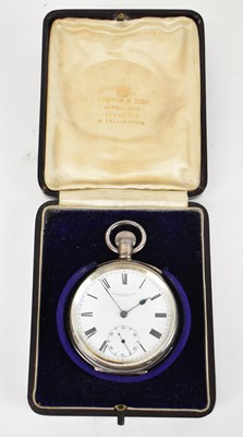 Lot 847 - An Edward VII hallmarked silver pocket watch...