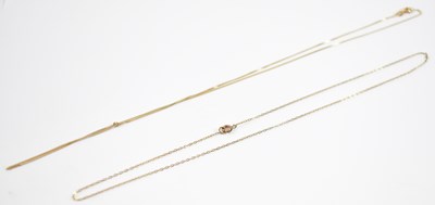 Lot 793 - A 9ct yellow gold necklace, together with a...