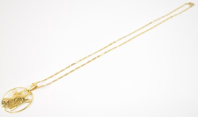 Lot 786 - A 9ct yellow gold necklace, length 45.5cm,...