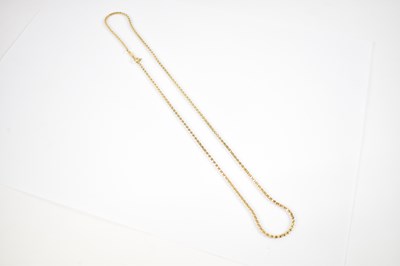 Lot 720 - A 14ct yellow gold necklace, length 52cm,...