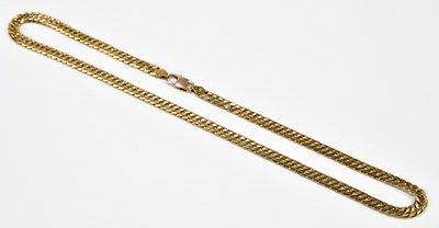 Lot 382 - A 9ct yellow gold curb link chain, length 50cm,...