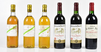 Lot 4241 - WINE; six bottles of mixed wine including...