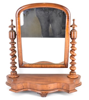 Lot 120 - A 19th century mahogany swivel toilet mirror...