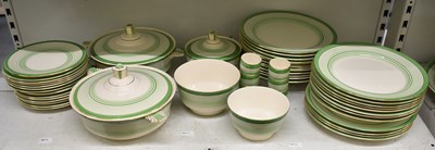 Lot 448 - An extensive Art Deco style green and white...