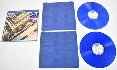 Lot 373 - A Beatles 1967-1970 blue vinyl record with...