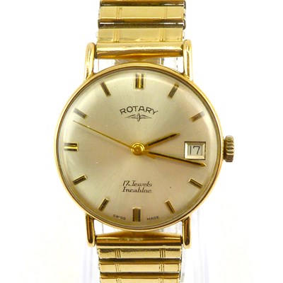 Lot 1169 - ROTARY; a gentlemen's 9ct gold wristwatch, the...