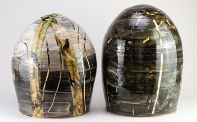 Lot 545 - STEVEN GLASS; four earthenware bollard forms...