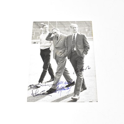 Lot 688 - WORLD CUP 1966; a black and white press...