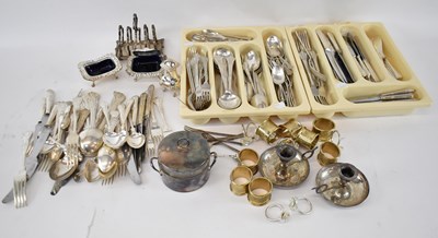 Lot 617 - A quantity of assorted plated items including...