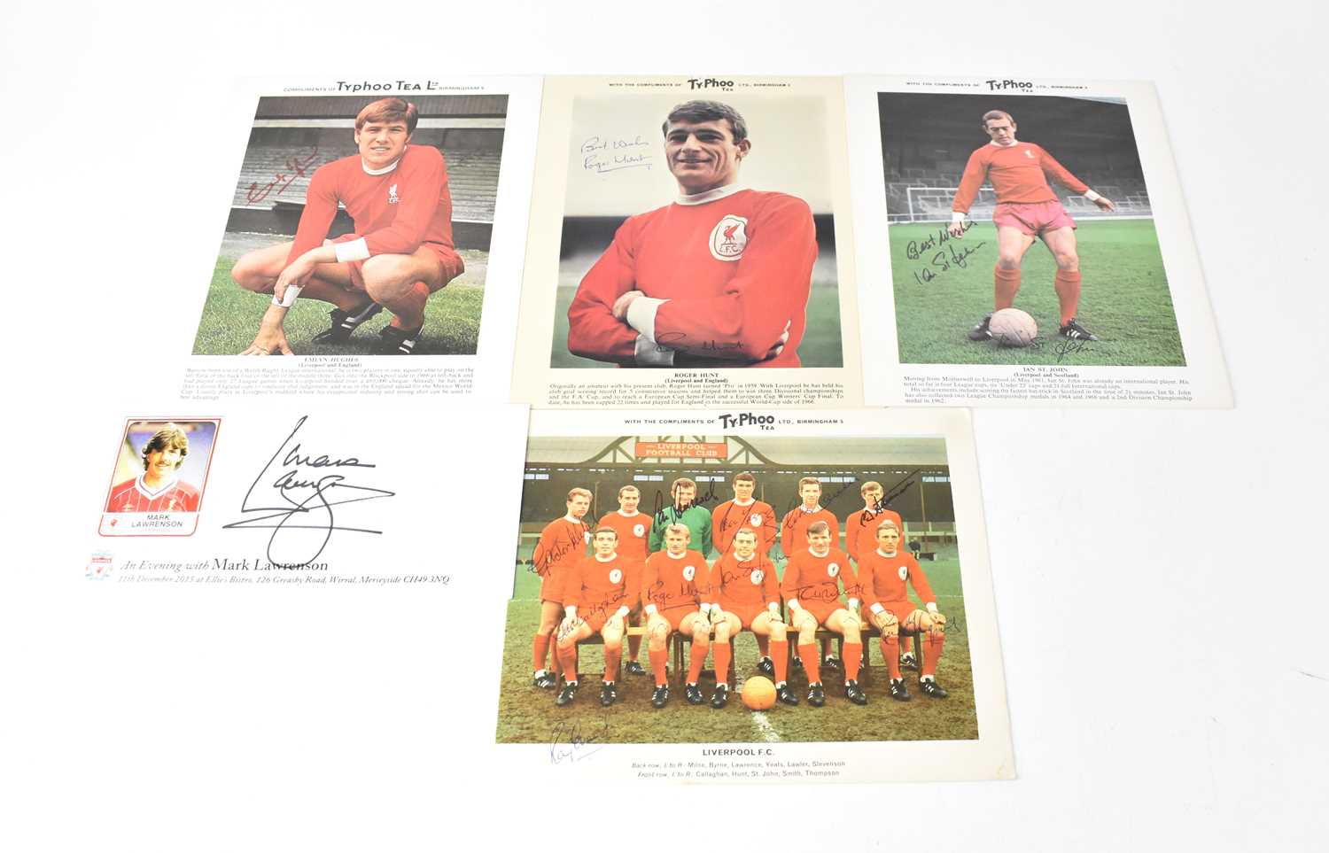 Lot 682 - LIVERPOOL FC; four PG Tips collectors' cards...