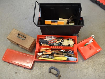 Lot 412 - A large modern toolbox with contents, also a...