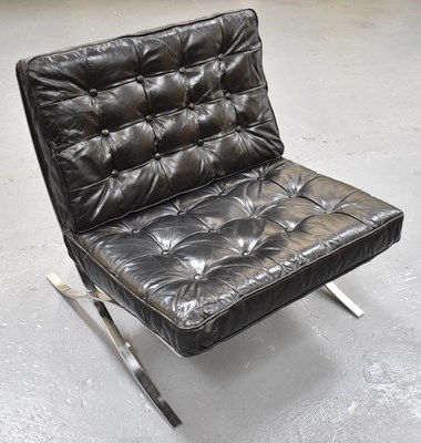 Lot 43 - AFTER MIES VAN DER ROHE; a modern black...