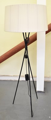 Lot 87 - A modern tripod standard lamp, height to top...