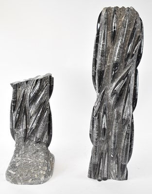 Lot 203 - A giant orthoceras fossil in two sections,...