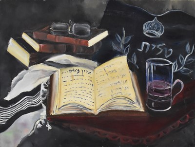 Lot 198 - UNATTRIBUTED; oil on canvas of Jewish interest,...