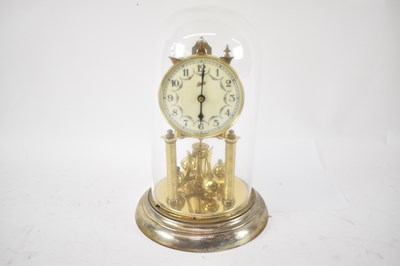 Lot 113 - SCHATZ; a 20th century brass anniversary clock...