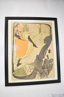 Lot 132 - AFTER TOULOUSE-LAUTREC; a framed poster 'Jane...