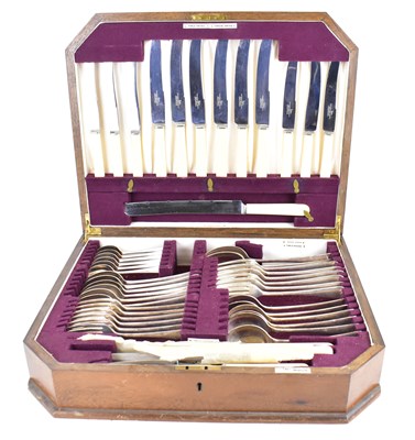 Lot 759 - A Walker & Hall forty-eight piece silver...