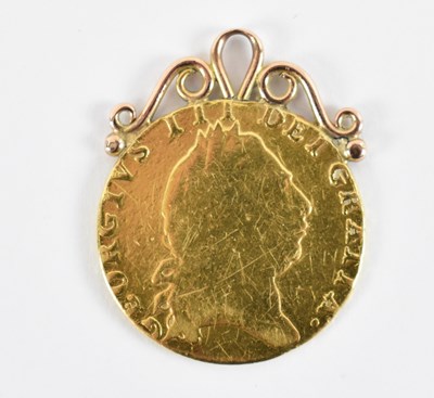 Lot 823 - A George III 1799 spade guinea, mounted as a...