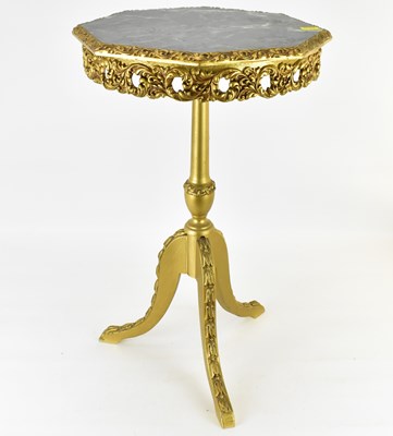 Lot 41 - Two vintage wine tables, one with faux marble...