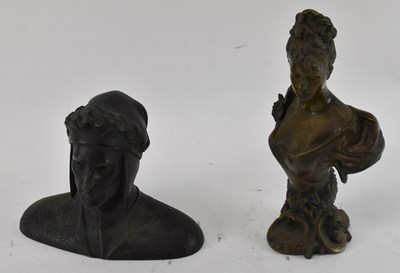 Lot 596 - A early 20th century bronzed metal bust of...