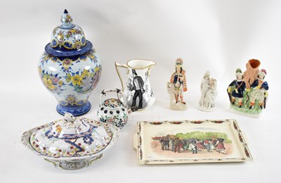 Lot 451 - A mixed lot of ceramics including large jar...