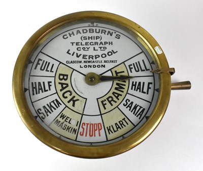 Lot 236 - CHADBURN'S LIVERPOOL LTD; a brass cased ship's...