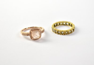 Lot 1055 - A modern 9ct rose gold dress ring