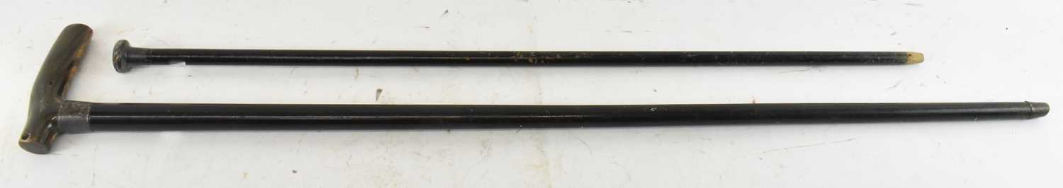 Lot 251 - A hallmarked silver topped swagger stick,