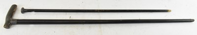 Lot 251 - A hallmarked silver topped swagger stick,...