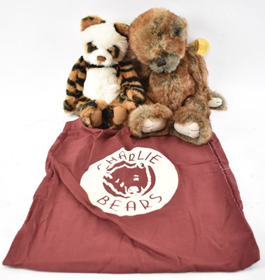 Lot 317 - CHARLIE BEARS; two stuffed bears titled...