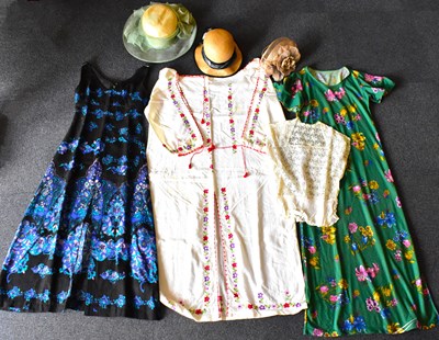 Lot 352 - Three c.1950s-60s vintage dresses, one with...